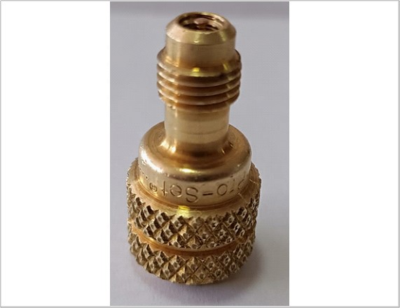 [AD87_LA] ADAPTADOR BRONCE R22 MACHO 1/4 HEMBRA 5/16 (R410 a R22)