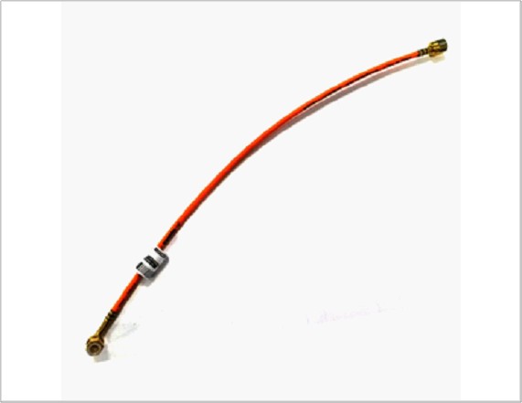 CAPILAR PLÁSTICO FLEXIBLE 1/4"x1mt. FLARE C/NARANJO